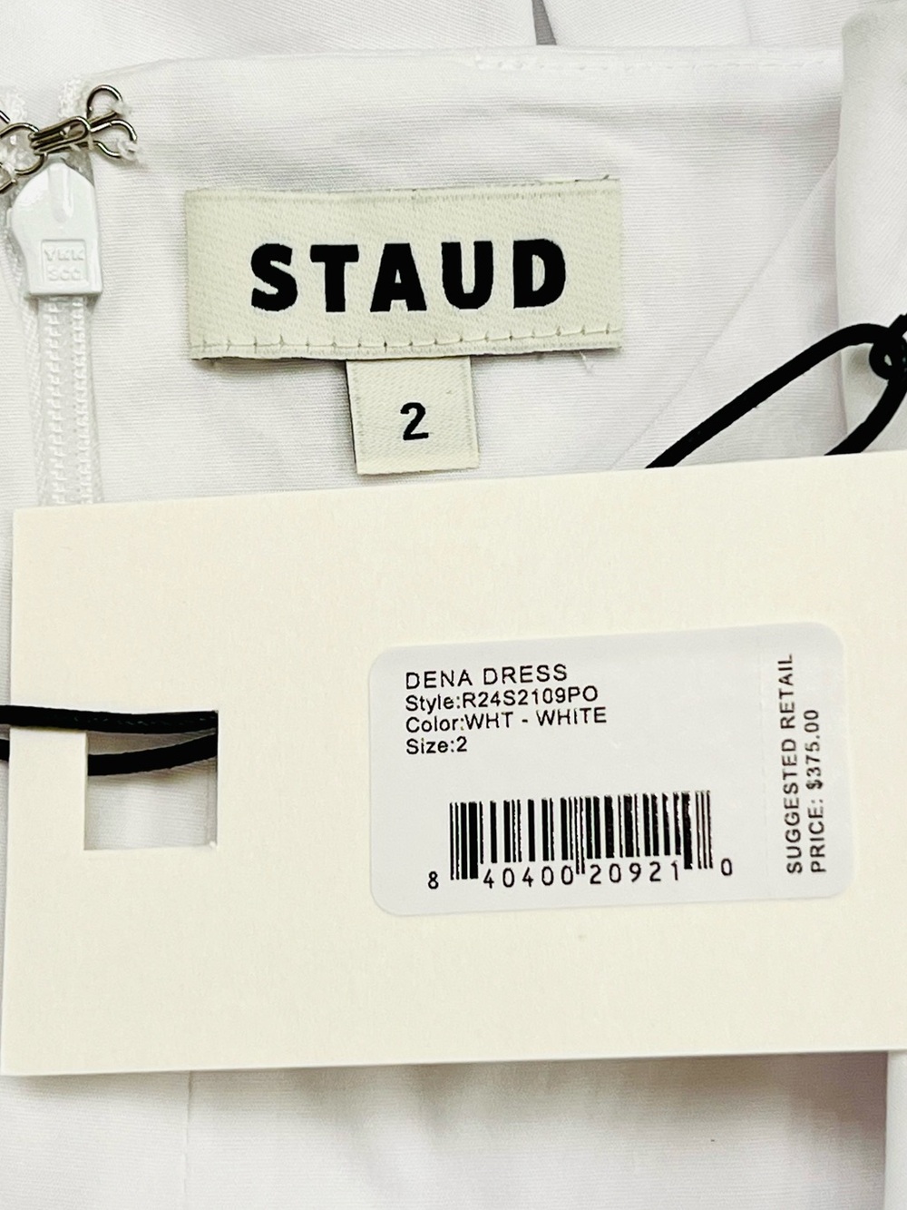 NWT Staud Dena Midi Dress White - Picture 16 of 16